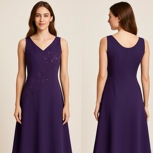 Together Deep Purple Midi Dress